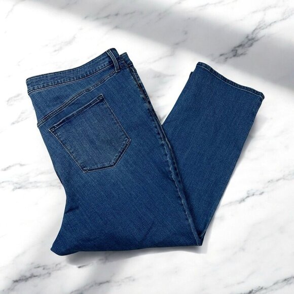 Old Navy Wow High Rise Straight Jeans Plus Size 28 Campache Wash Denim 734874 - Picture 2 of 10
